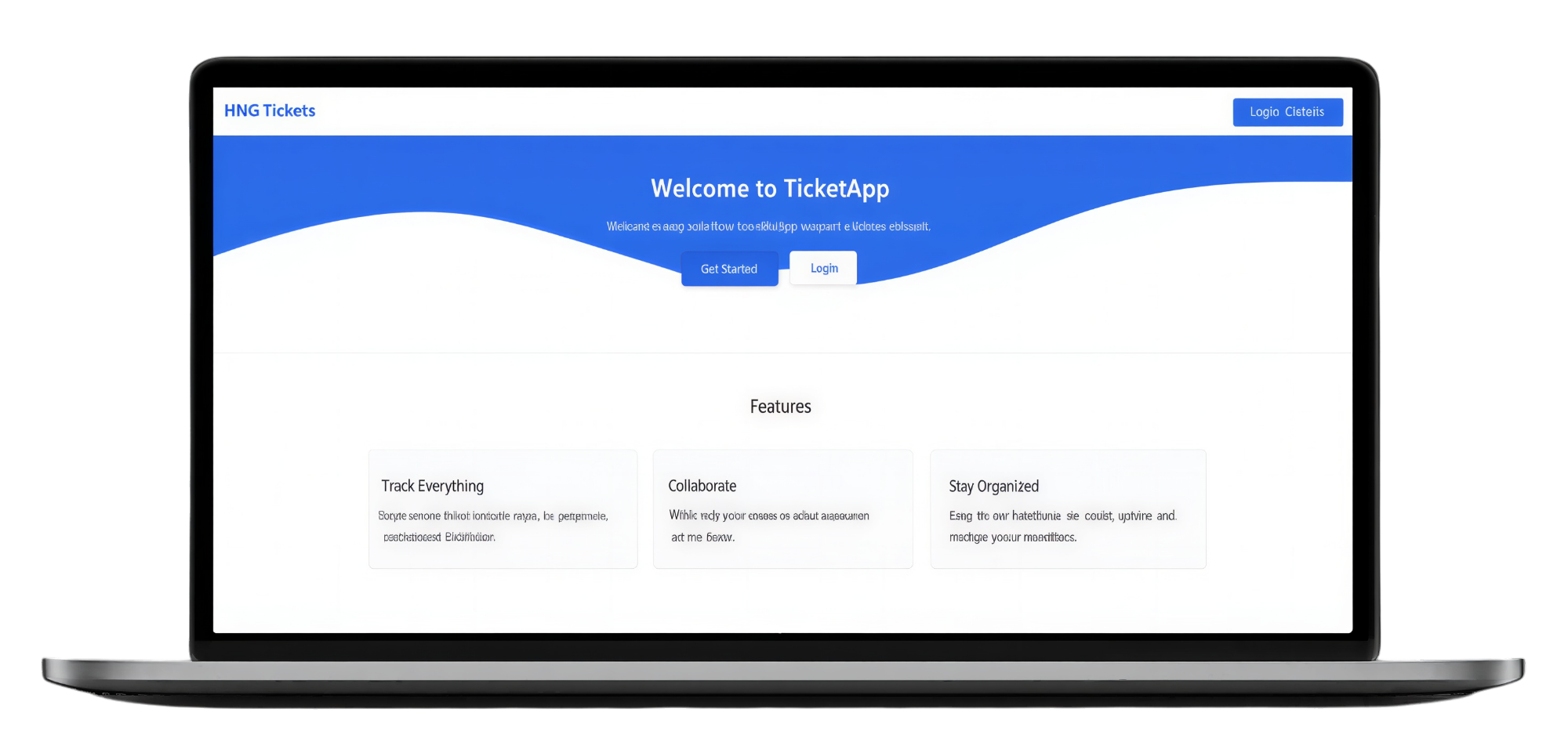  ticket app vue image on a laptop