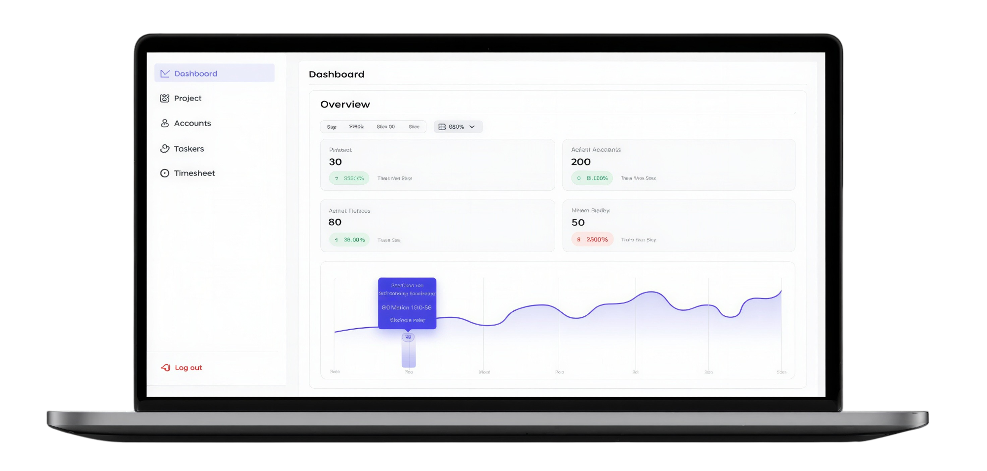 database app project on a laptop