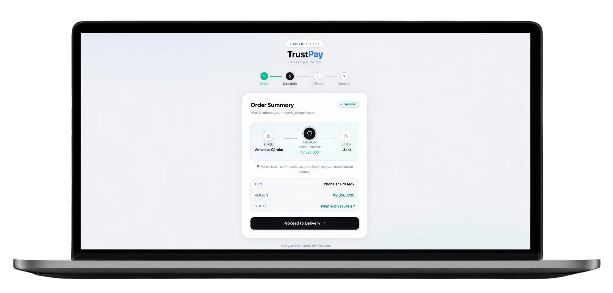  trustpay image on a laptop